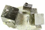 Six Stunning Pyrite Cubes In Rock - Navajun, Spain #361778-2